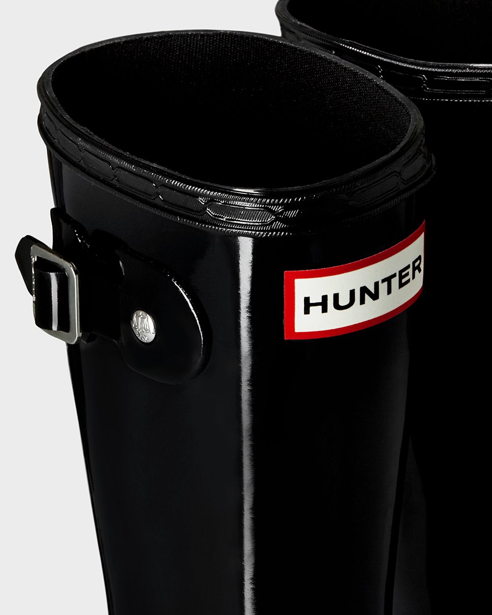 Bottes de Pluie Hunter Original Grands Gloss Enfant Noir XLUORTY-71